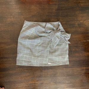Plaid printed skirt
